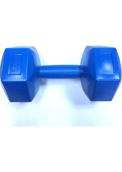 Mavi 6 kg Plastik Dambıl, Ev ve Spor Kullanımı Için Ideal.