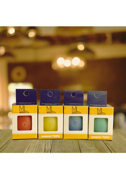 Mavi Silikon Parmak ve Bilek Güçlendirme Egzersiz Topu Seti