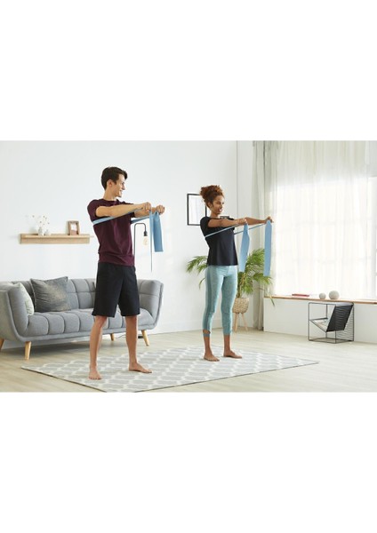 Mavi Elastik Pilates Bandı 2 Kg, Hafif Seviye, Esneklik ve Egzersiz Için Ideal modelleri