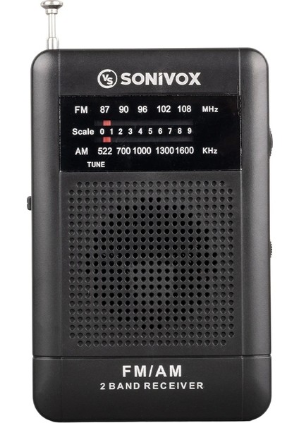 Siyah Renk Cep Tipi Analog Fm Radyo VS-R115