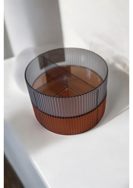 Çok Renkli Kat Kat Üç Bölmeli Organizer, 2'li Set, Düzenli Saklama Çözümü