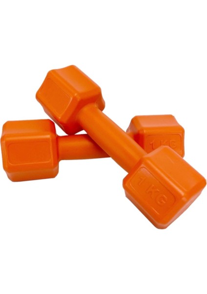 1 kg Turuncu Dambıl Seti, 2 Adet, Hafif ve Şık Spor Ağırlık Seti