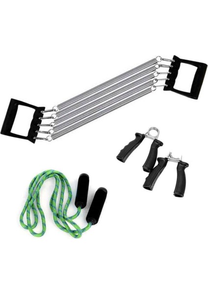 Beyaz 3 Fonksiyonlu Profesyonel Vücut Geliştirme Seti