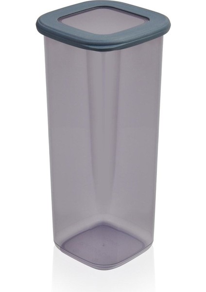 Geniş Kapasiteli Kare Saklama Kabı, 1750 Ml, Gri Renkli, Dayanıklı ve Pratik Kullanım