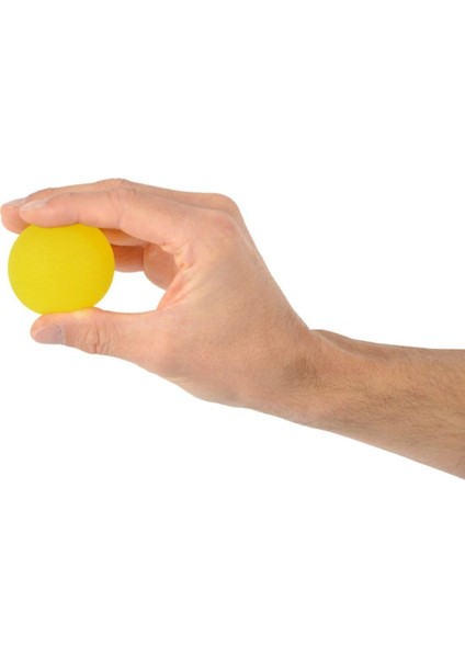 El ve Parmak Güçlendirme Yuvarlak Egzersiz Topu, Parlak Sarı Renk