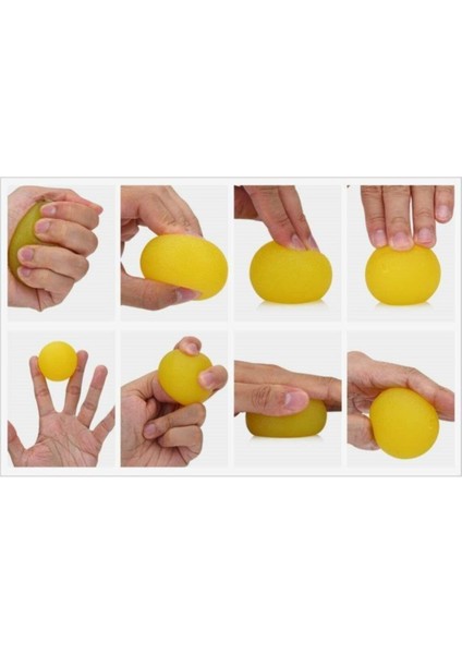 El ve Parmak Güçlendirme Yuvarlak Egzersiz Topu, Parlak Sarı Renk fiyatları