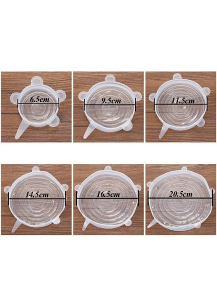 6'lı Beyaz Silikon Tencere Bonesi ve Streç Gıda Kapağı Seti fiyatları