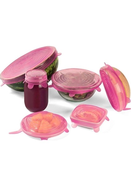 6'lı Beyaz Silikon Tencere Bonesi ve Streç Gıda Kapağı Seti indirimleri