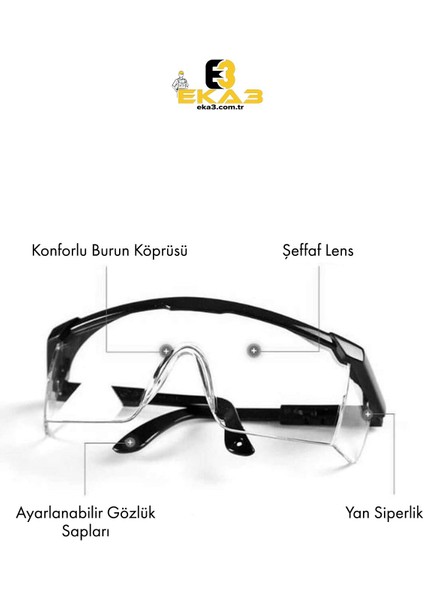 Profesyonel Güvenlik Gözlük Seti, 5'li Paket, Iş Güvenliği Koruyucu Gözlükleri fiyatları