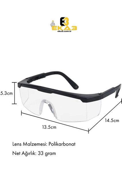 Profesyonel Güvenlik Gözlük Seti, 5'li Paket, Iş Güvenliği Koruyucu Gözlükleri fırsatları