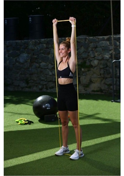 Sarı Renkli Direnç Bandı, 15-20 kg Dayanıklılık, Ev ve Spor Kullanımı Için Ideal modelleri