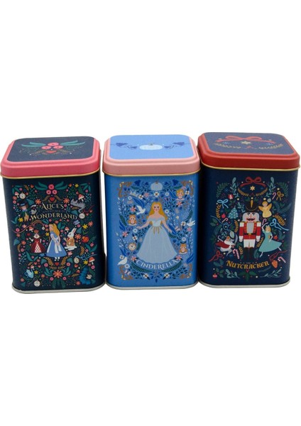 Çok Renkli Kare Metal Saklama Kabı Seti 87X87X125, 3'lü fiyatları