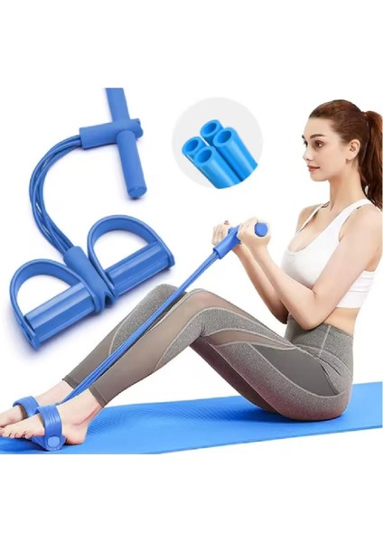 Vücut Şekillendirme Seti, Mekik Aleti ve Kondisyon Küreği, Mavi Renk