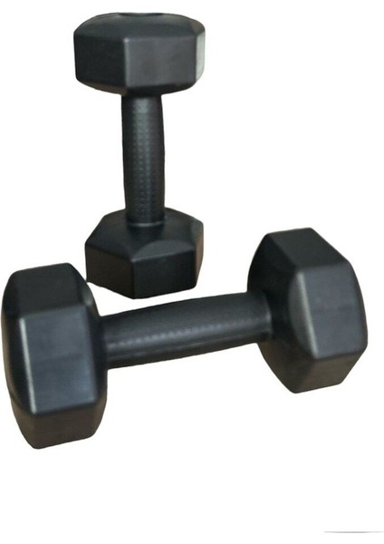 4 kg x 2 Adet Köşeli Plastik Dambıl Ağırlık Seti, Siyah, Ekonomik ve Hafifliğin Keyfi