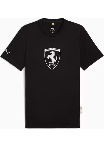 632785-01 Ferrari Tonal Shield Tee Tişört Erkek T-Shirt
