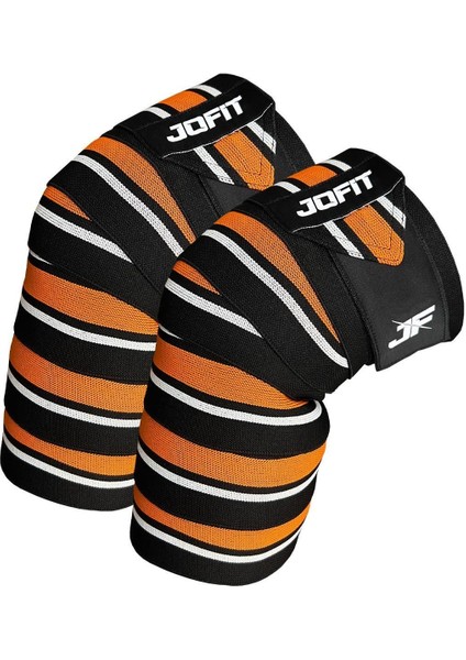 Iki Adet Diz Destek Bandı, Siyah-Turuncu Renk, Spor ve Egzersiz Için Ideal