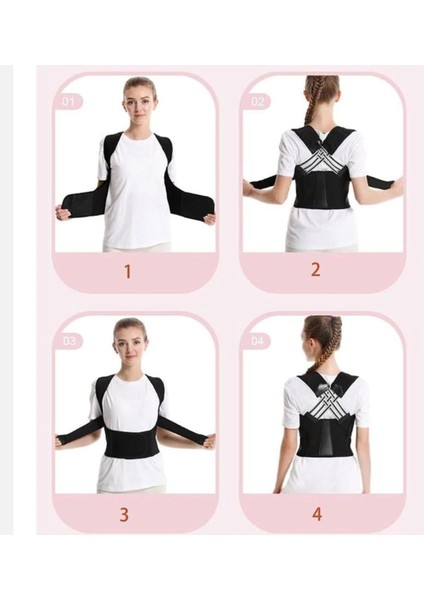 Yeni Tasarım Medikal Kolonlu Duruş Korsesi Siyah indirimleri