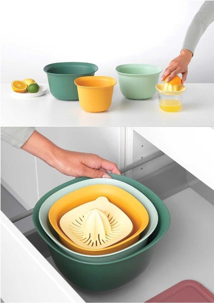 5'li Profesyonel Hazırlık Seti, Karıştırma Kasesi, Süzgeç, Limon Sıkacağı 3200ML indirimleri