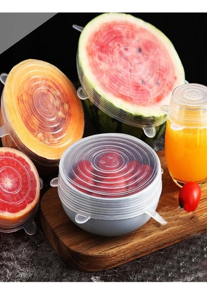 Çok Renkli Streç Kapak, 6'lı Paket, Pratik ve Şık Mutfak Çözümü fırsatları