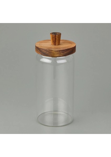 Akasya Kapaklı Cam Kavanoz 950 Ml, Sızdırmaz Silikonlu, Geniş Hacimli Kuru Gıda Saklama Kavanozu