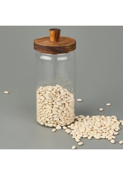 Akasya Kapaklı Cam Kavanoz 950 Ml, Sızdırmaz Silikonlu, Geniş Hacimli Kuru Gıda Saklama Kavanozu modelleri