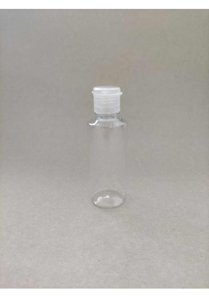 10 Adet 20 ml Şeffaf Fliptop Kapaklı Kolonya ve Dezenfektan Şişesi