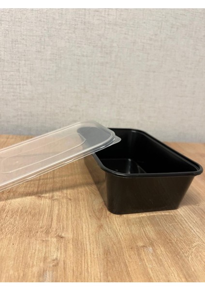 10'lu Siyah Mikrodalga ve Dondurucu Uyumlu Sızdırmaz Kap