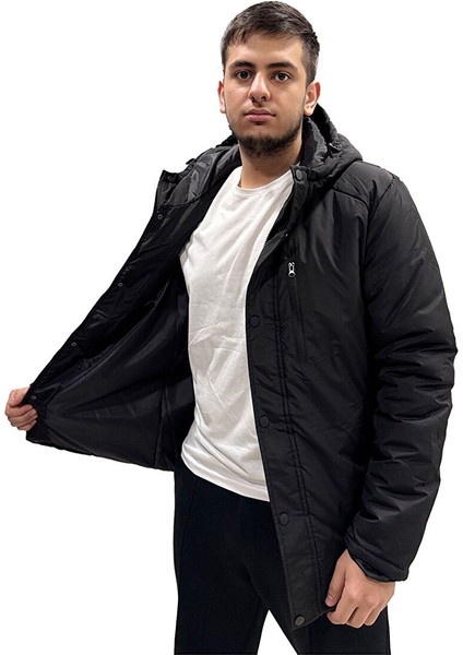 Erkek Kapuşonlu Uzun Mont 0170 fiyatları