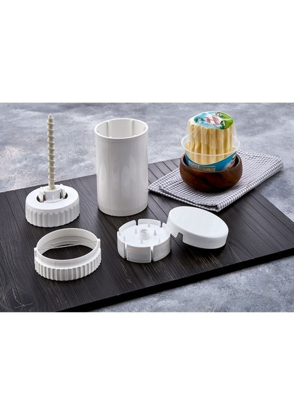 Pratik Tereyağı Saklama, Ölçme, Yayma ve Kesme Aparatı Beyaz Renk indirimleri