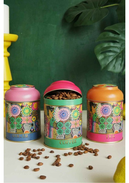 Yuvarlak Metal Saklama Kabı Seti, 9X11 Cm, 3'lü, Şık ve Dayanıklı Mutfak Saklama Ürünleri