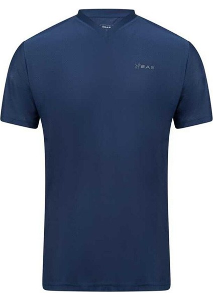 Elba V Yaka T-Shirt Lacivert