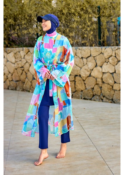 Siyah Fonksiyonel Kimono Su İtici Kumaşla Şıklık ve Konfor 130 cm Kadın modelleri