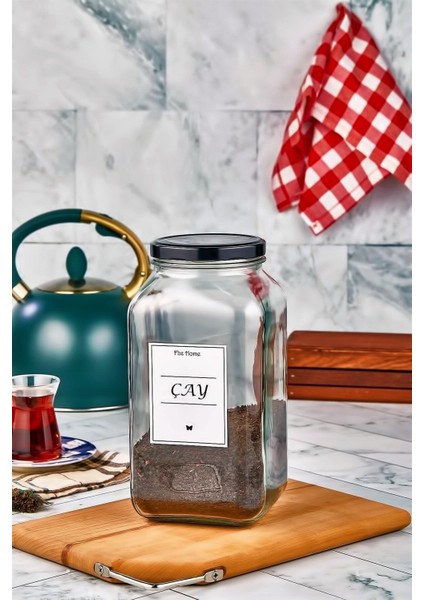 Şık ve Kullanışlı Cam Saklama Kabı, Mutfak Düzeni Için Ideal, 3000 ml Kapasite