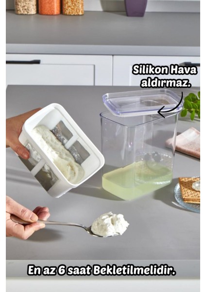 2200ML Yoğurt Süzme Aparatı, Evde Kolay Peynir ve Yoğurt Suyu Süzme Seti