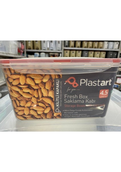 Derin Saklama Kabı, Kolay Kapanan, 24X16X14CM, 4,5l