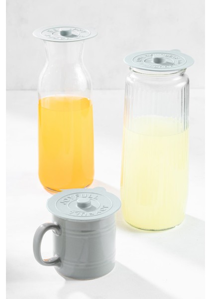 3'lü Mavi Silikon Isı Koruyucu Bardak Kapağı Seti fiyatları