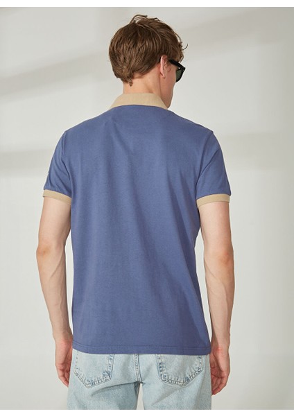 Düz Indigo Erkek Polo T-Shirt Inboard Polo T-Shırt indirimleri