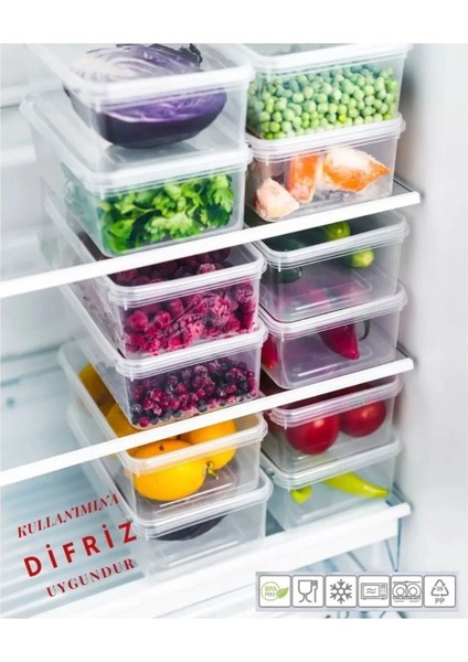 2lt Kendinden Kapaklı Dondurucu Saklama Kutusu, 10'lu Set, Turuncu fırsatları