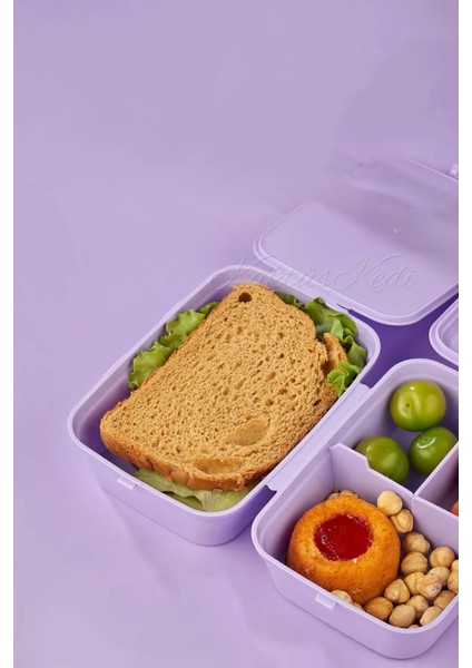 Renkli 4 Bölmeli Saklama Kutusu, Sağlıklı ve Pratik Yemek Saklama Çözümü fırsatları