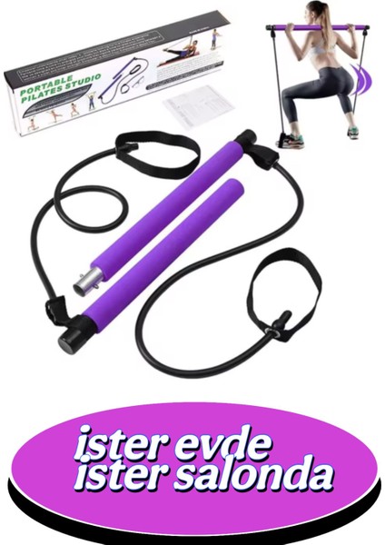 Renkli Çok Fonksiyonlu Esneklik ve Kondisyon Çubuğu, Evde Spor Seti