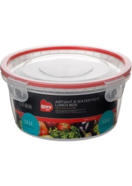 3 Litre Yuvarlak Kilitli Saklama Kabı, Pratik ve Güvenli Saklama Çözümü