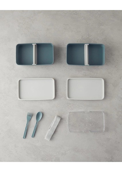 Çift Katlı 8 Parça Yeşil Plastik Öğle Yemeği Kutusu, 1440 ml Kapasiteli fiyatları