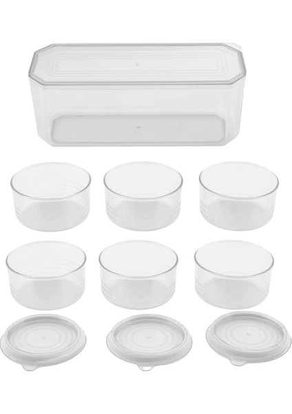 7'li Şeffaf Plastik Kapaklı Piknik ve Kahvaltı Takımı Seti modelleri