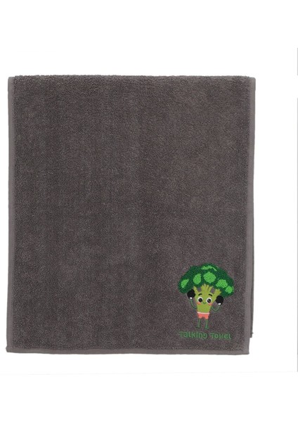 Pamuklu Sporcu Havlusu 90X40 Nakışlı Gri, Hafif ve Yumuşak Dokusu ile Konfor Sağlar fiyatları