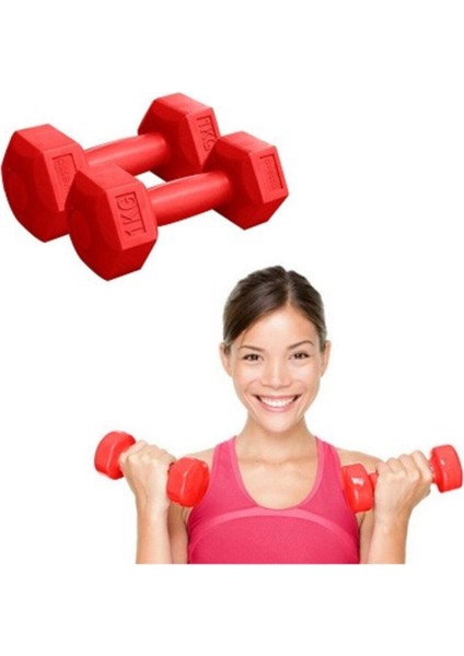 Turuncu 1 kg 2'li Plastik Dambıl Seti Kol Kasları Güçlendirme Takımı fiyatları