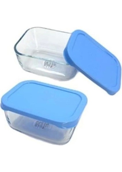 Mavi 420 cc Kapaklı Saklama Kutusu 2'li Set fiyatları