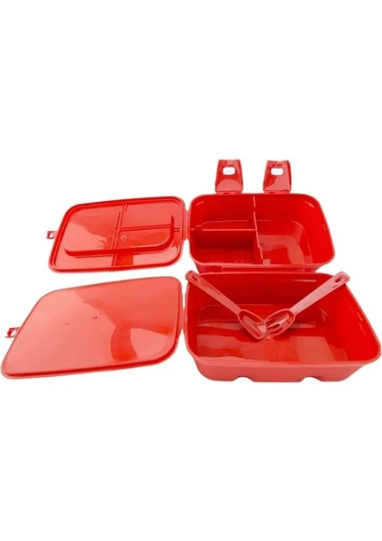 Kırmızı Araba Desenli 4 Bölmeli Çocuk Beslenme Kutusu ve Saklama Seti fiyatları