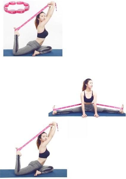 Mavi Renkli Esneme ve Egzersiz Kemeri, Yoga ve Pilates Için Uygun fiyatları