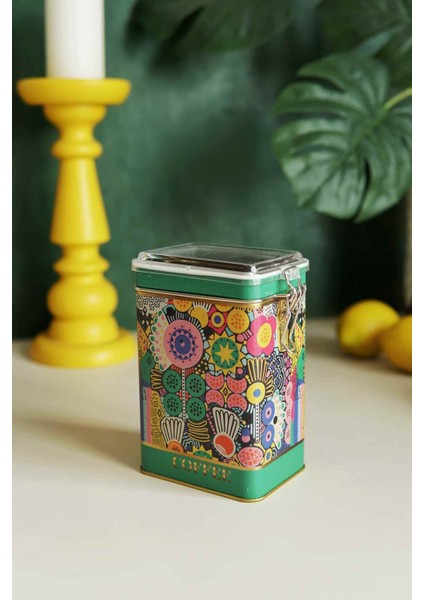 Şeffaf Dikdörtgen Kutu, 7.5X10X15 Cm, Kilitli Kapak, 1 Lt, Yeşil Renk