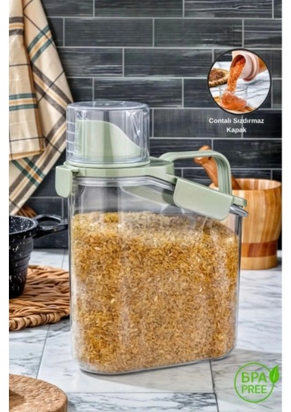 Mavi 1.1l Kapaklı Çok Amaçlı Sıvı ve Toz Saklama Kutusu